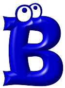 Lettre B Alphabet Yeux Bleu