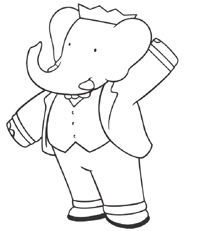 Coloriage 1 Babar