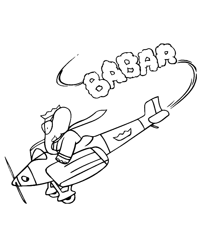 Coloriage 10 Babar