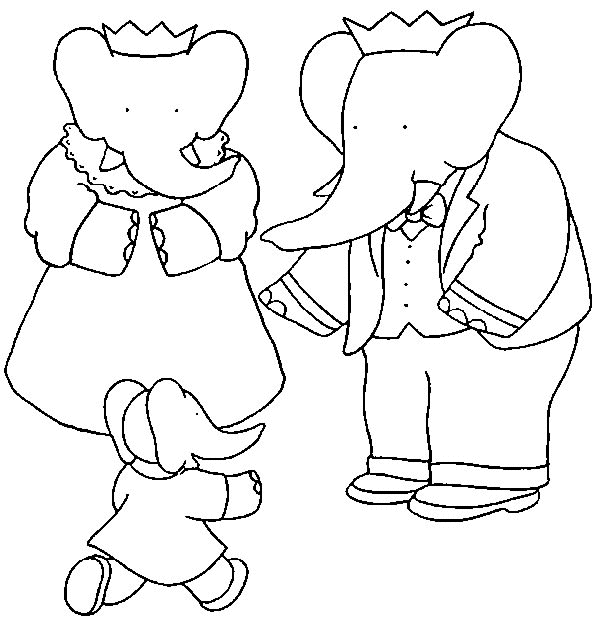 Coloriage 11 Babar