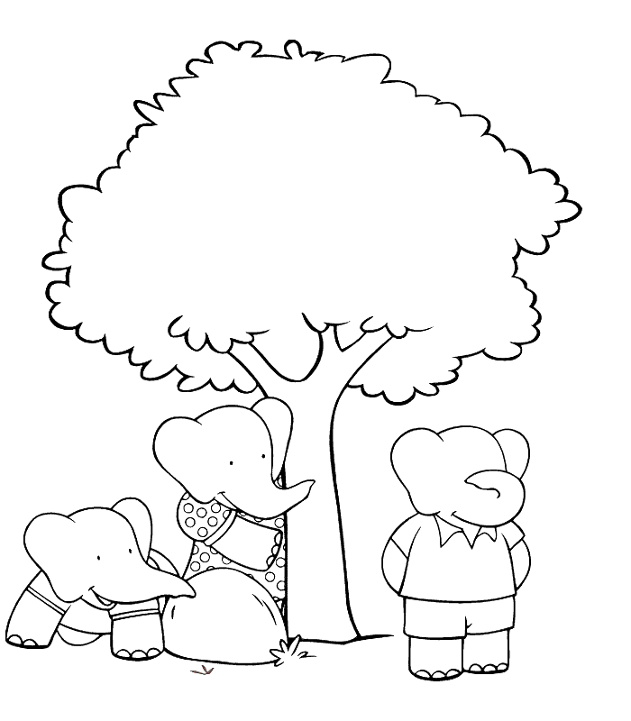 Coloriage 13 Babar