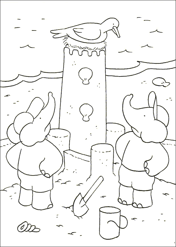 Coloriage 16 Babar