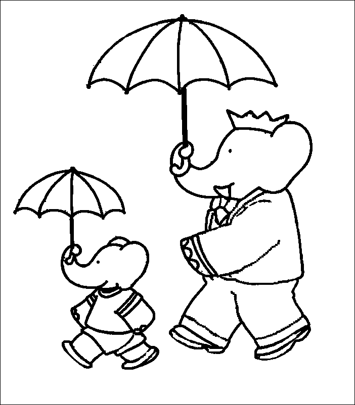 Coloriage 4 Babar