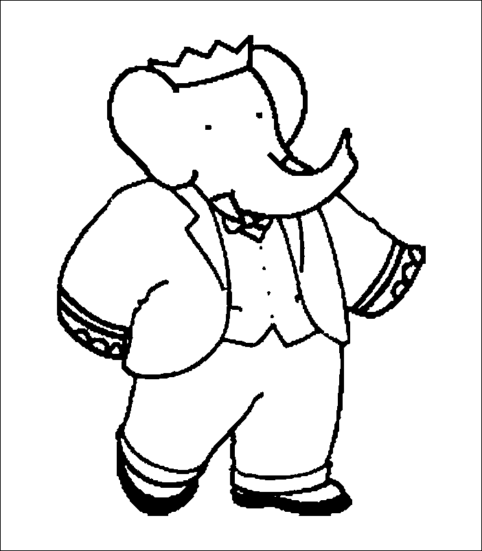 Coloriage 5 Babar