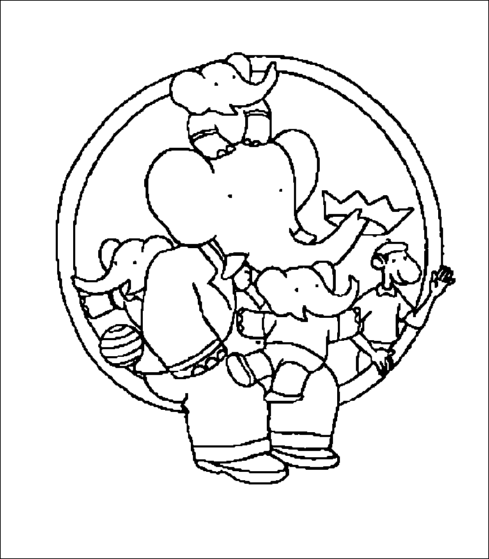 Coloriage 6 Babar