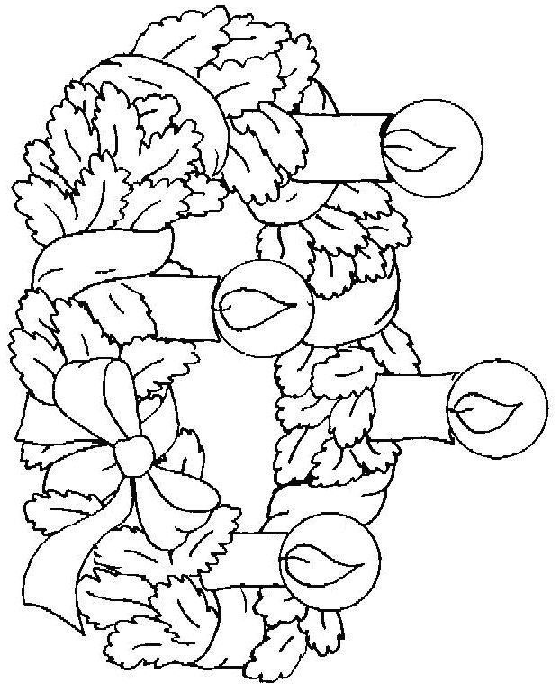 Coloriage 20 Couronnes de noel