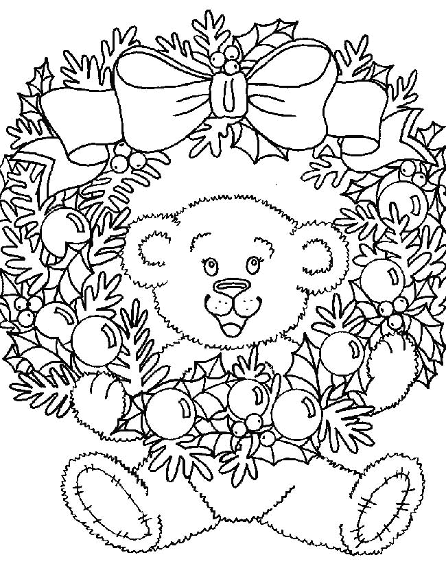 Coloriage 25 Couronnes de noel