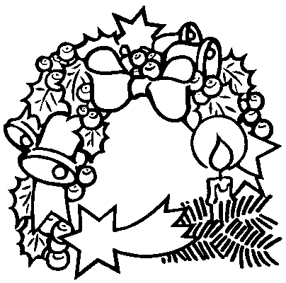 Coloriage 27 Couronnes de noel