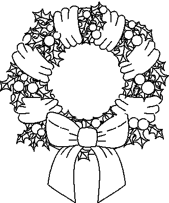 Coloriage 28 Couronnes de noel