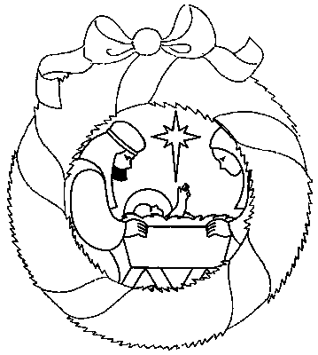 Coloriage 29 Couronnes de noel