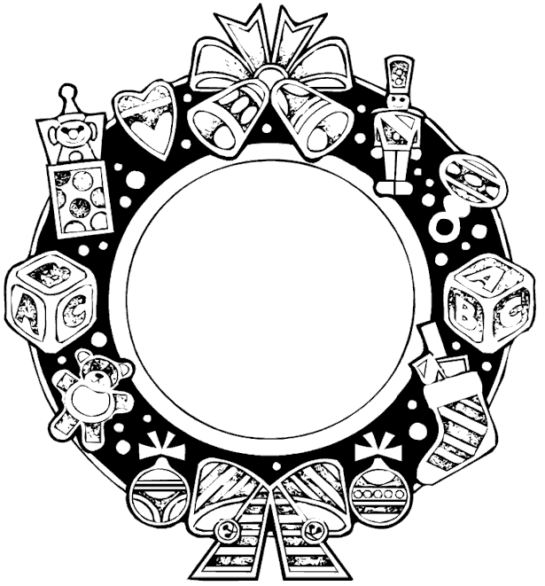 Coloriage 30 Couronnes de noel