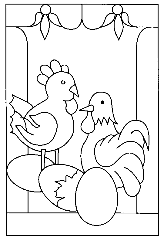 Coloriage 20 Poulets